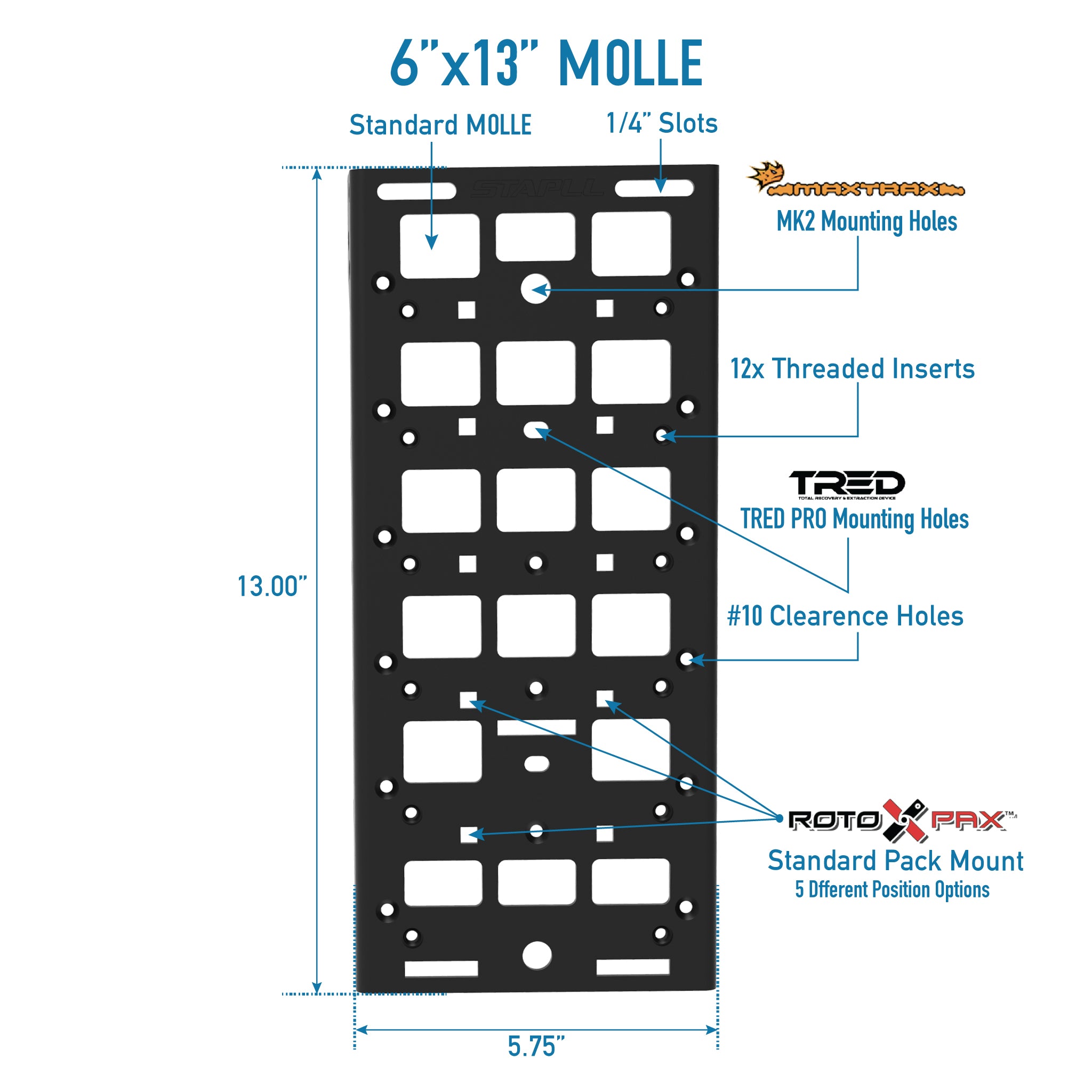 6x13" Essential Maxtrax Mounting Kit