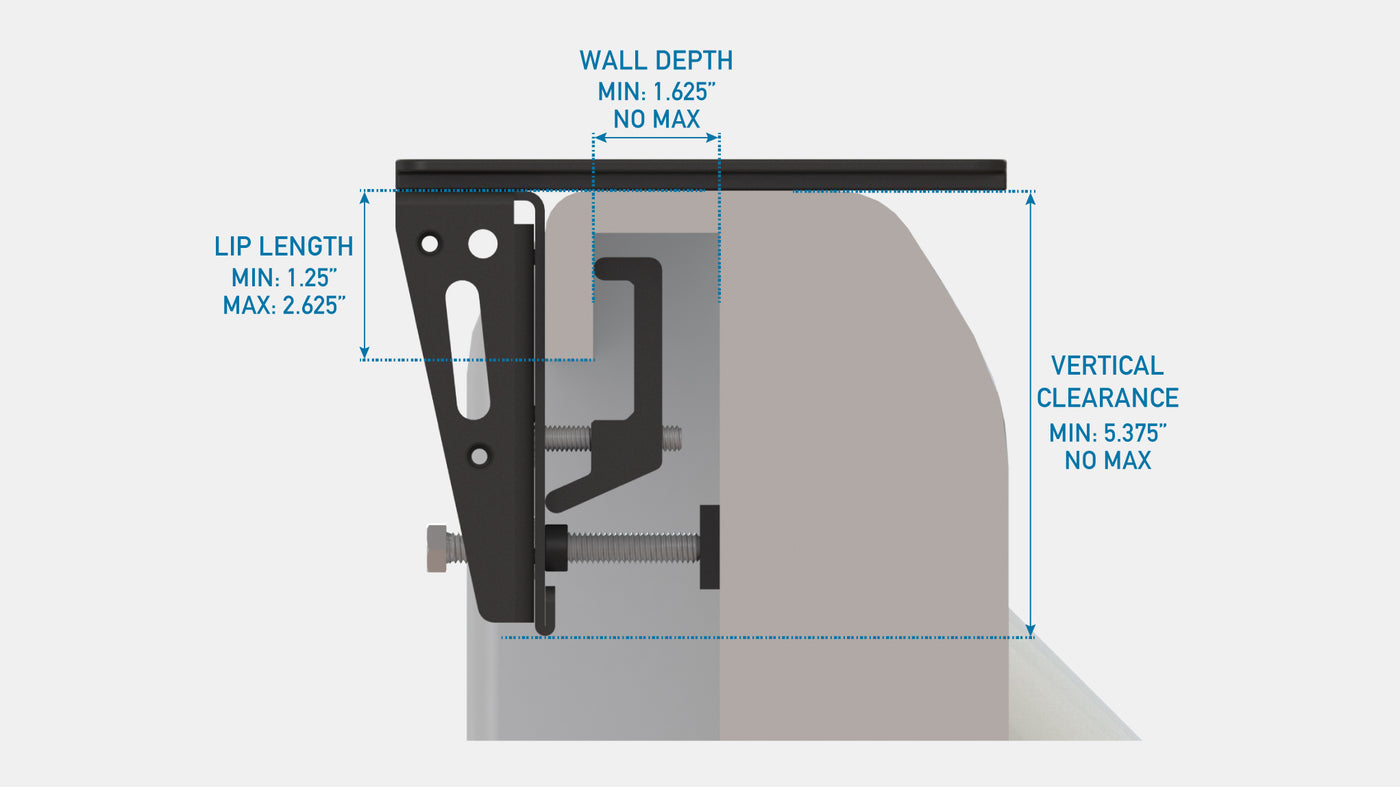 Clamp hardware dimensions