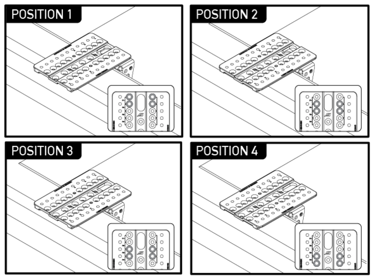 Fender Rack adjustability diagram
