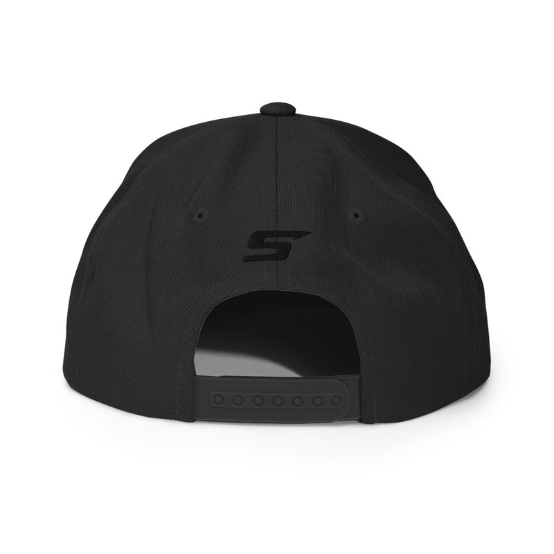 Pit Crew Snapback Hat - White Thread